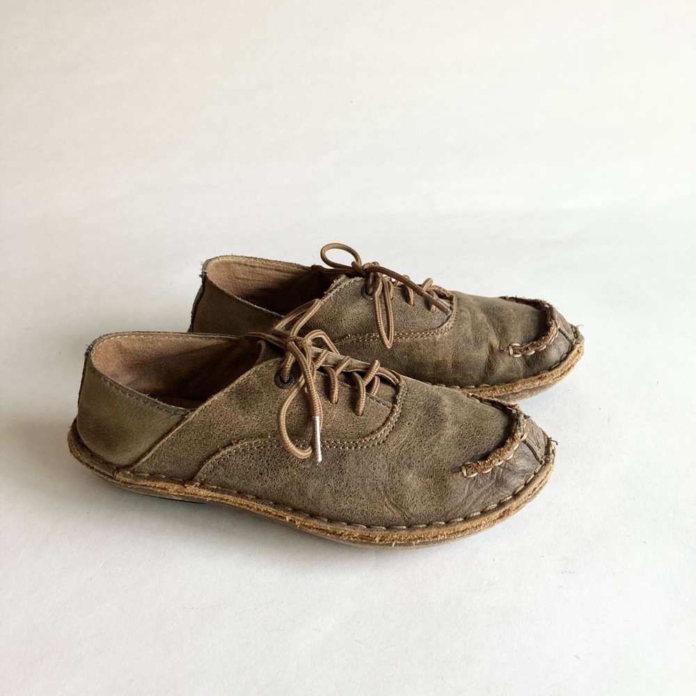 Tamarindo Brown Genuine Leather Lace Up Low Top Oxfords size 5.5